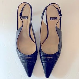 Stuart Weitzman Black Slingback Heels.  Sz 7 1/2